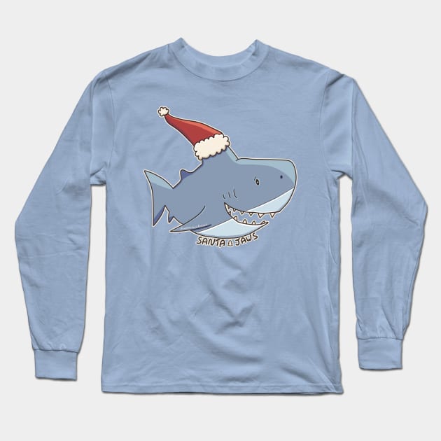 Santa Jaws Long Sleeve T-Shirt by nonbeenarydesigns